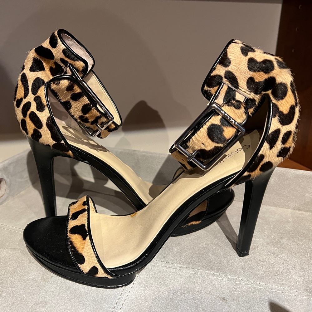 Calvin Klein leopard sandals